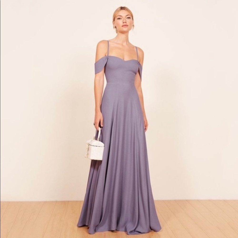 Reformation Poppy Maxi Dress Orchid Purple